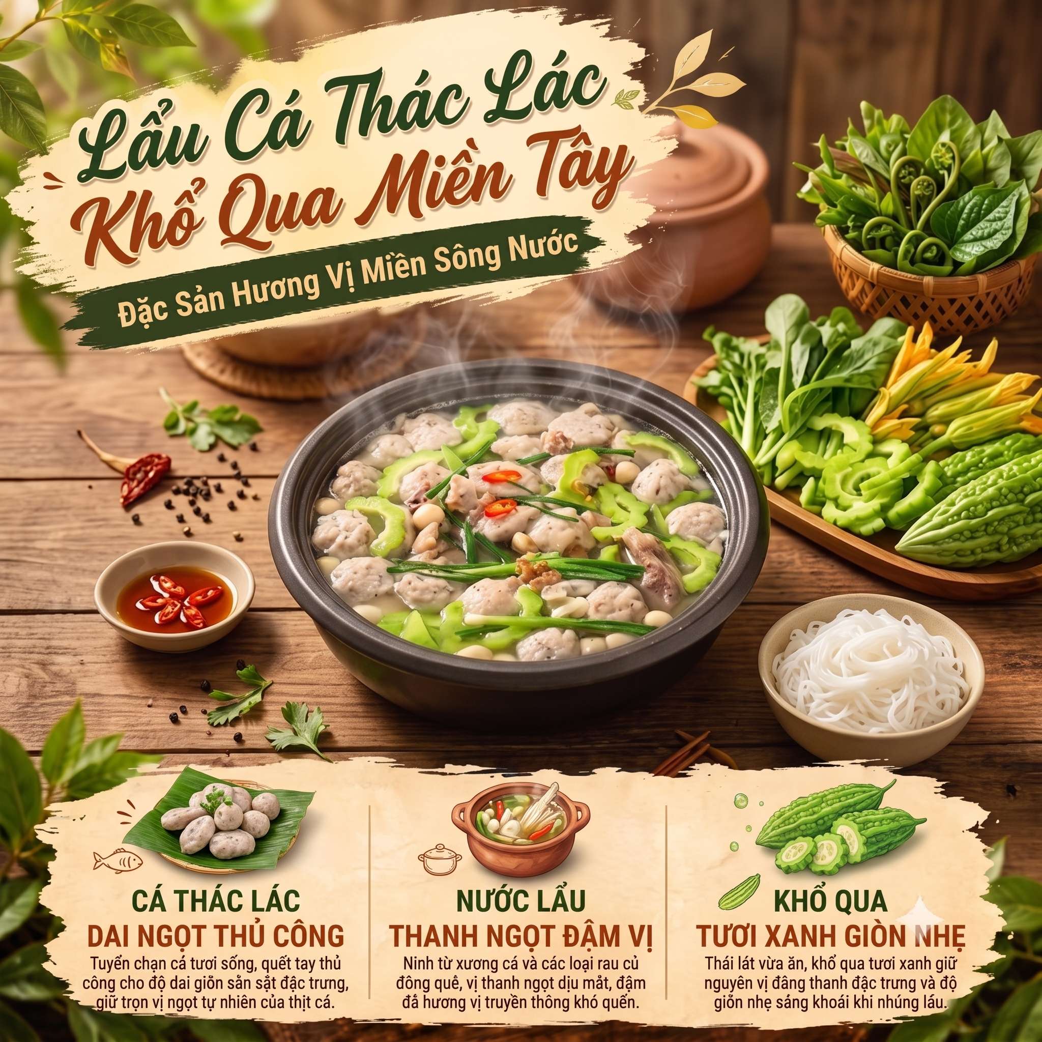 Lẩu Cá Thát Lát Khổ Qua Miền Tây