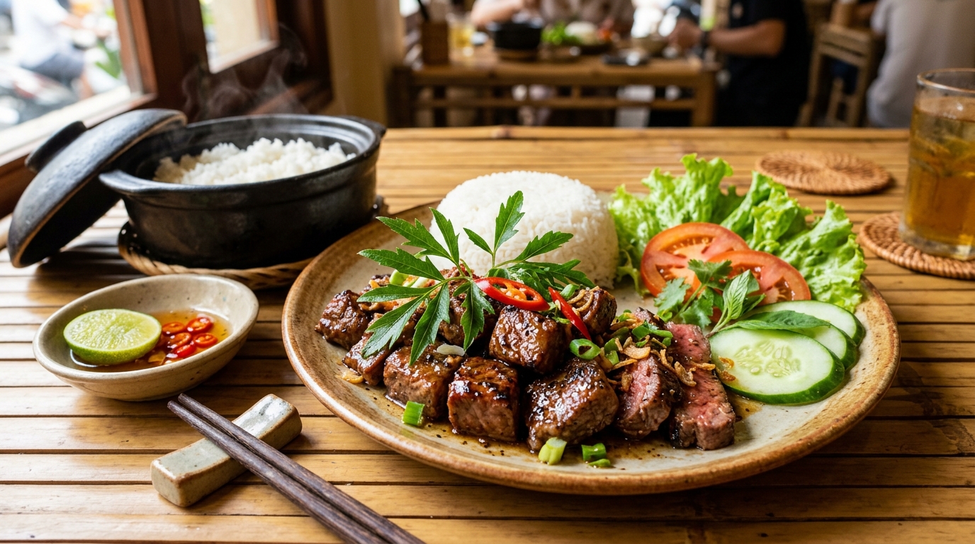 Cơm Bò Tân Phú: Thịt Bò Tươi Mềm Mọng, Xào Lửa Lớn Đậm Vị Cơm Nhà